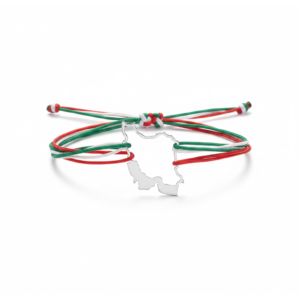 Front view Iran outline bracelet on white background