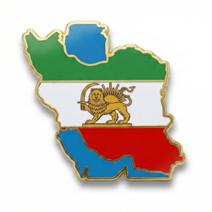 پین نقشه ایران‌ شیر‌و‌خورشید